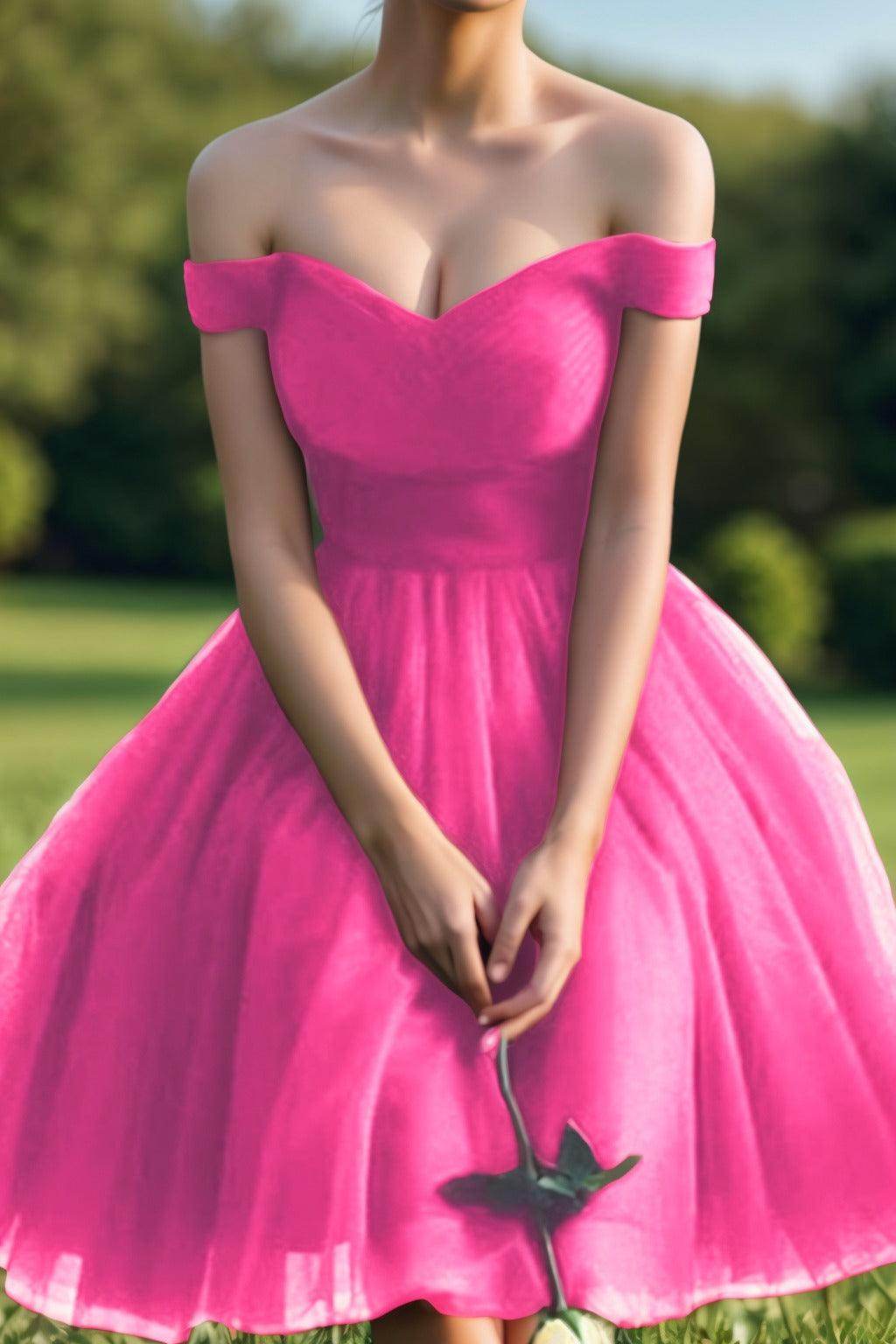 Princess Tea Length Tulle Homecoming Dresses CS0526