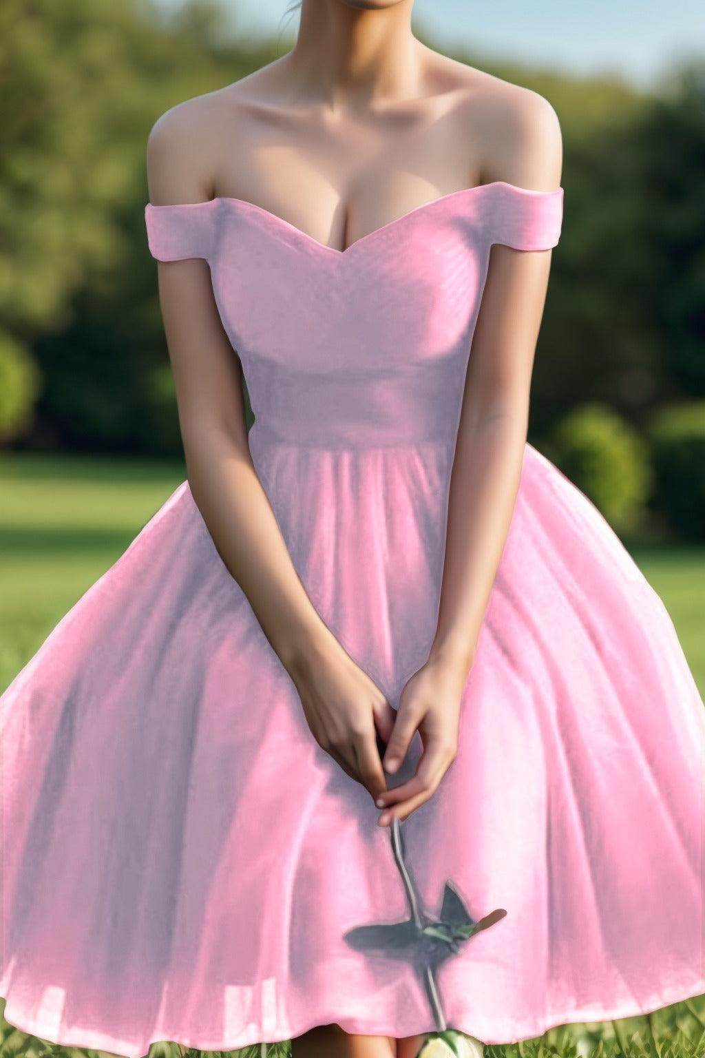 Princess Tea Length Tulle Homecoming Dresses CS0526