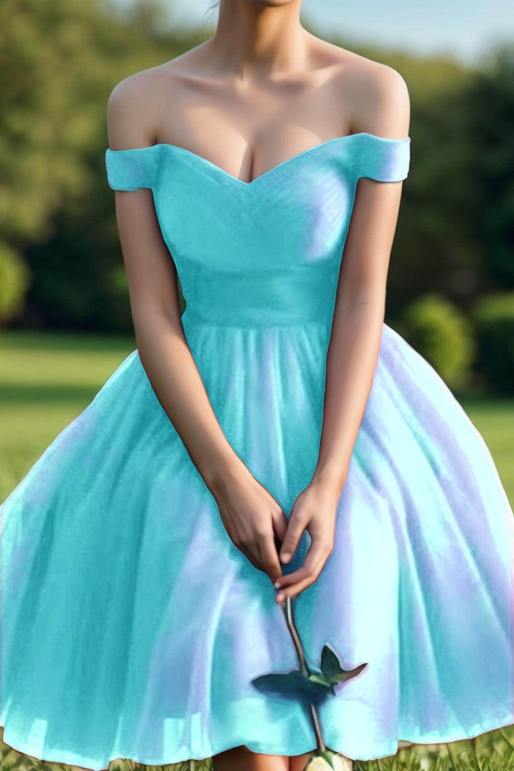Princess Tea Length Tulle Homecoming Dresses CS0526