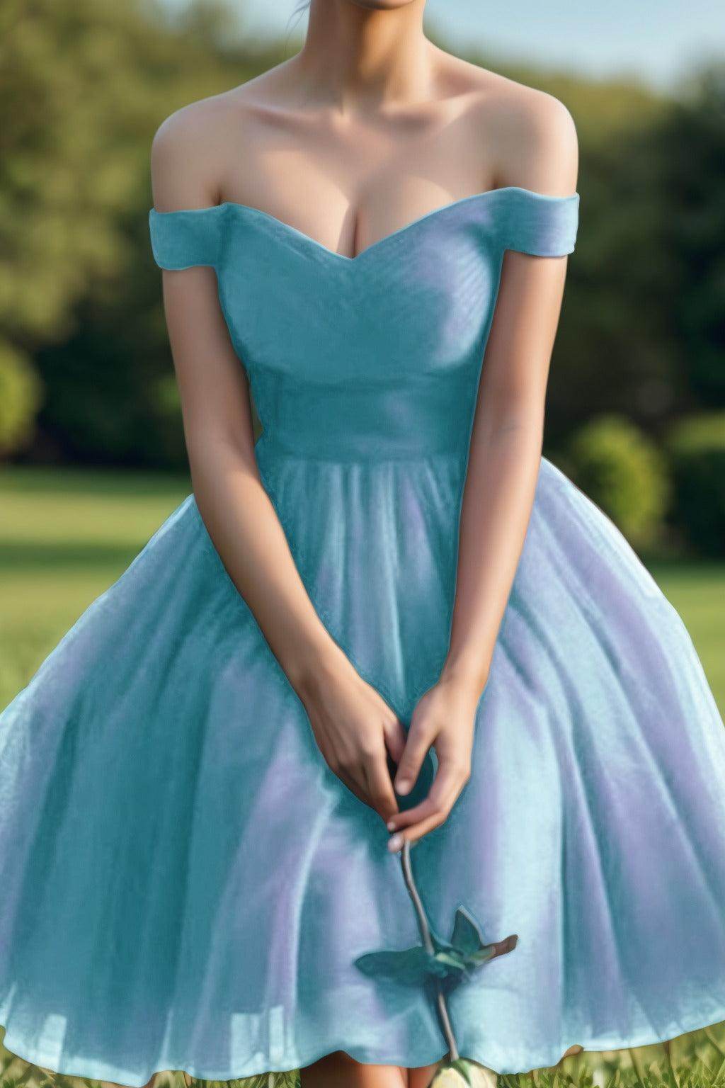 Princess Tea Length Tulle Homecoming Dresses CS0526