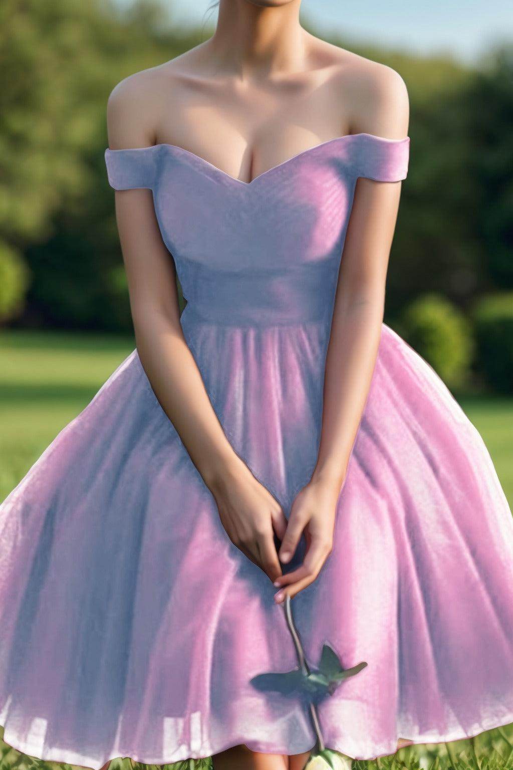 Princess Tea Length Tulle Homecoming Dresses CS0526