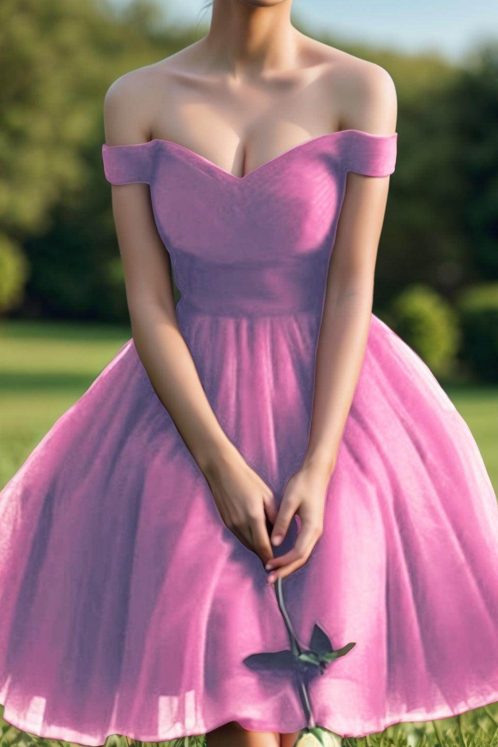 Princess Tea Length Tulle Homecoming Dresses CS0526