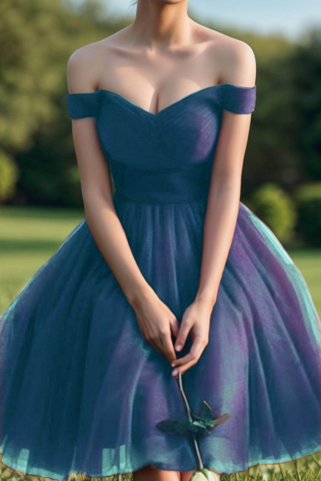 Princess Tea Length Tulle Homecoming Dresses CS0526