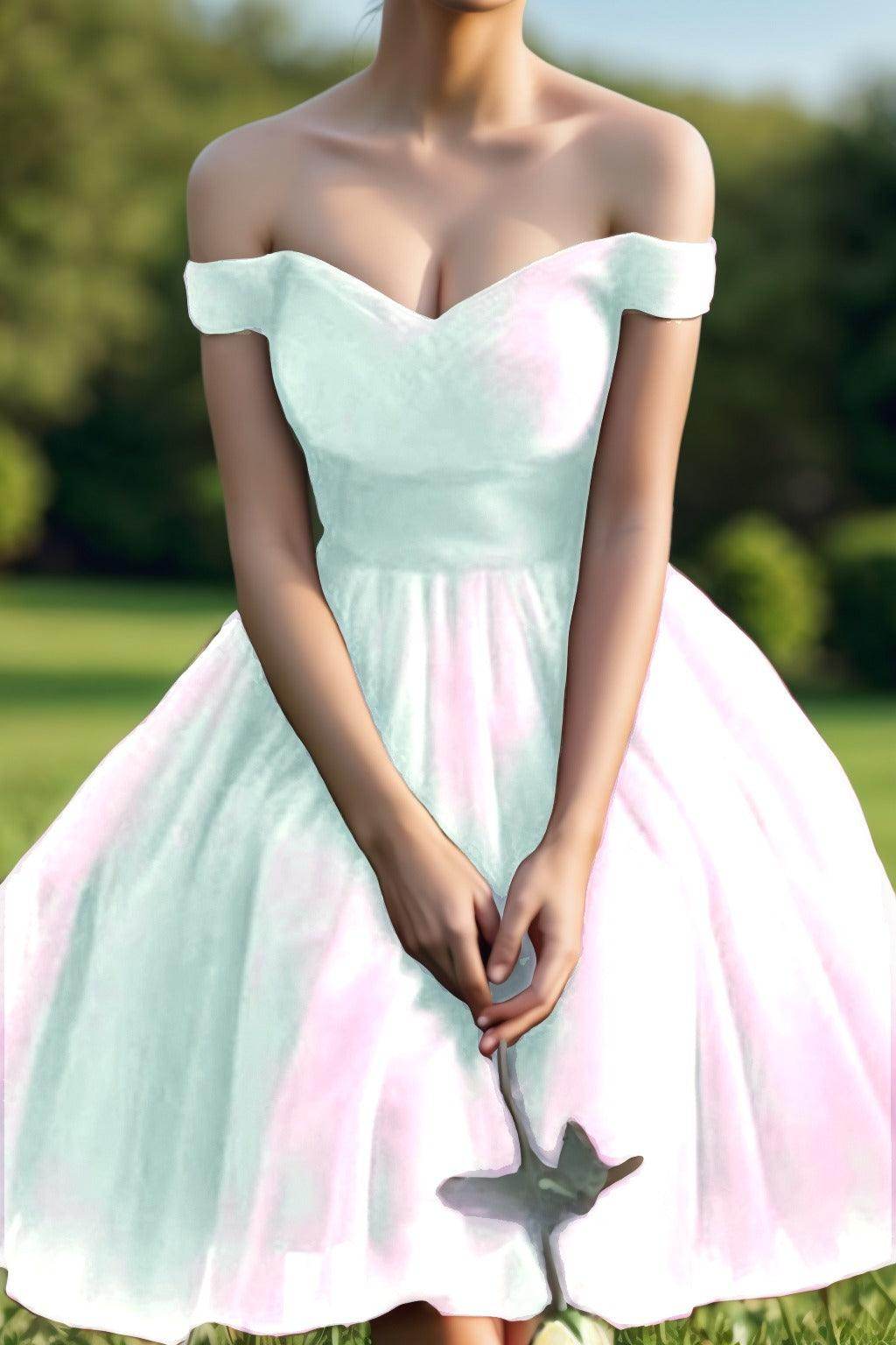 Princess Tea Length Tulle Homecoming Dresses CS0526