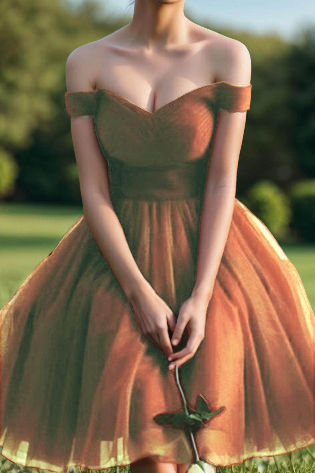 Princess Tea Length Tulle Homecoming Dresses CS0526