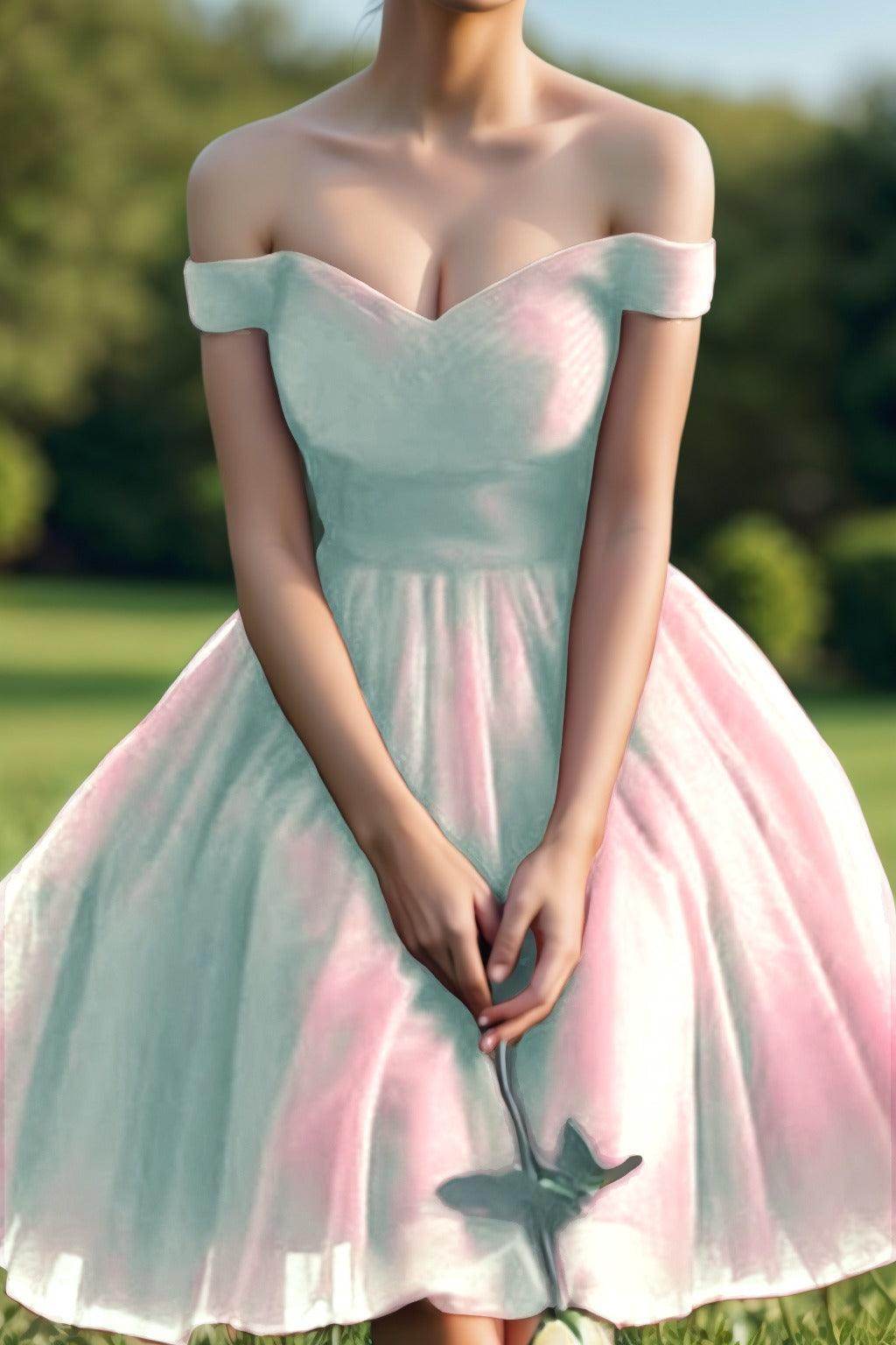 Princess Tea Length Tulle Homecoming Dresses CS0526
