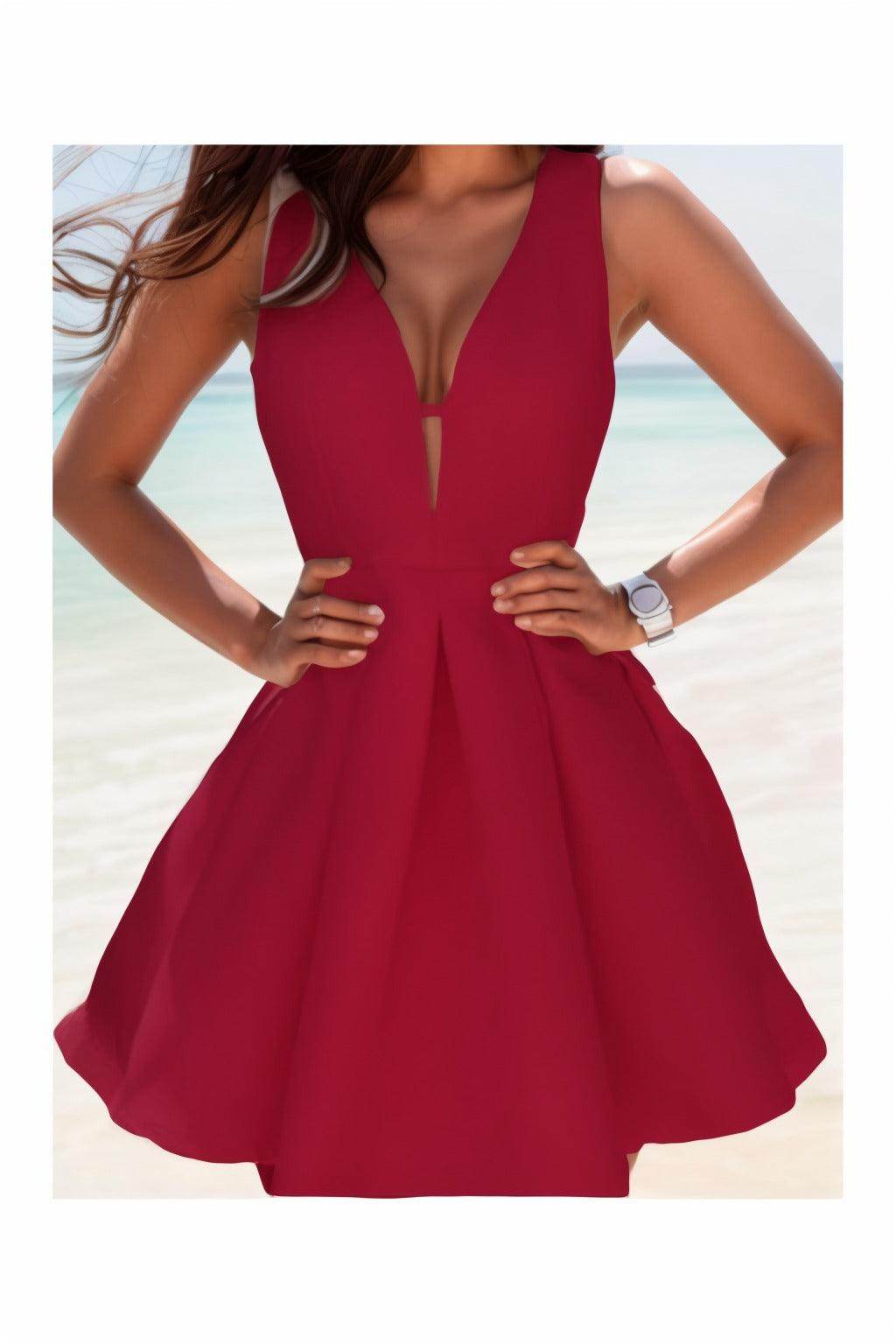 A-Line Knee Length Satin Homecoming Dresses CS0531