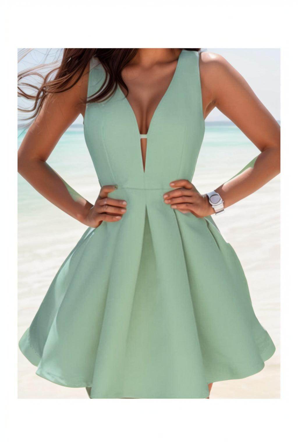 A-Line Knee Length Satin Homecoming Dresses CS0531
