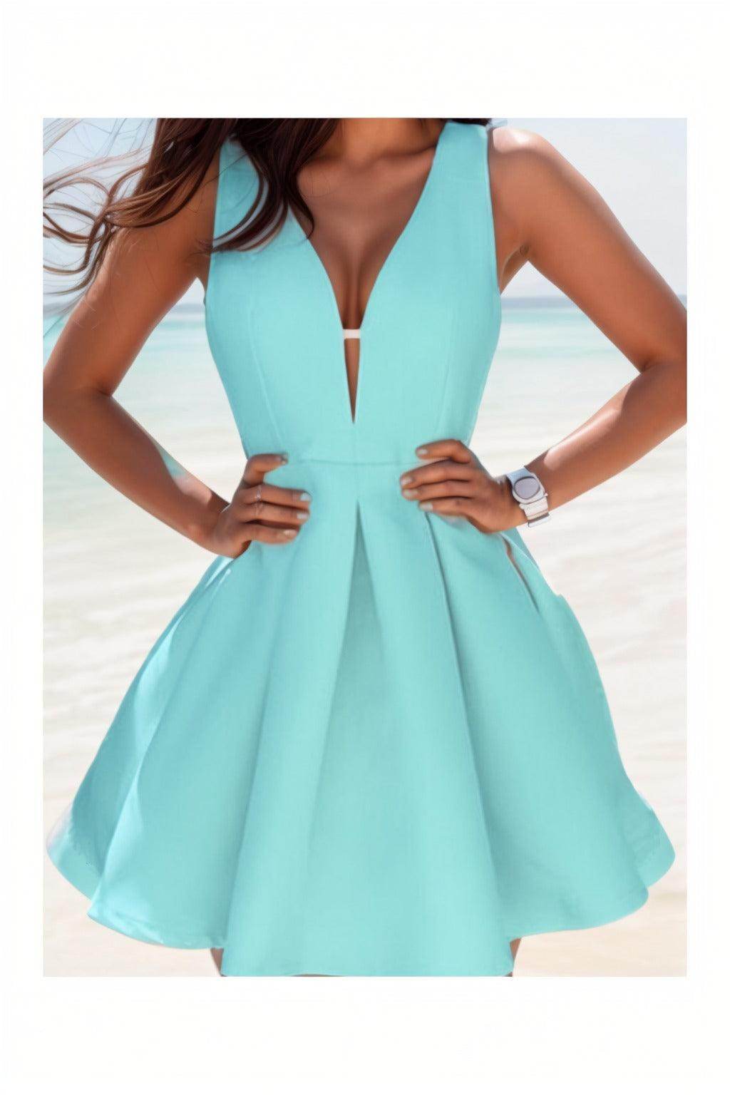 A-Line Knee Length Satin Homecoming Dresses CS0531
