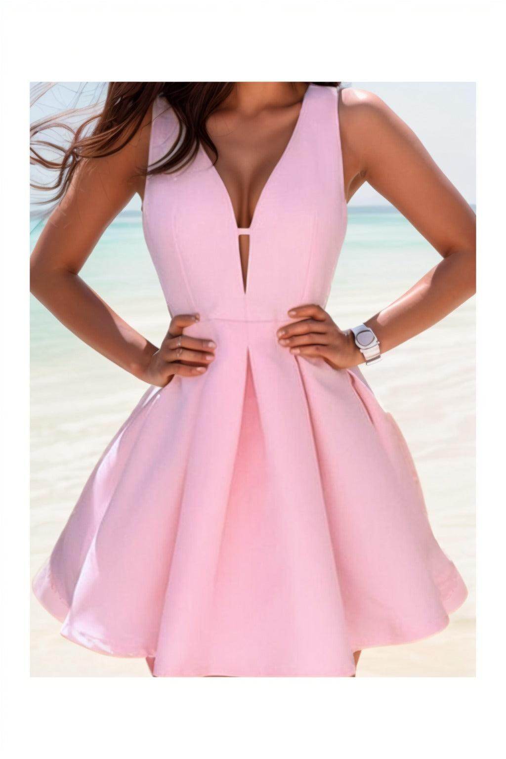 A-Line Knee Length Satin Homecoming Dresses CS0531