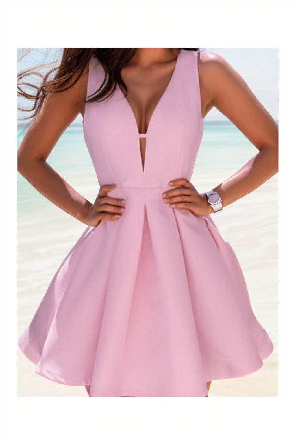 A-Line Knee Length Satin Homecoming Dresses CS0531