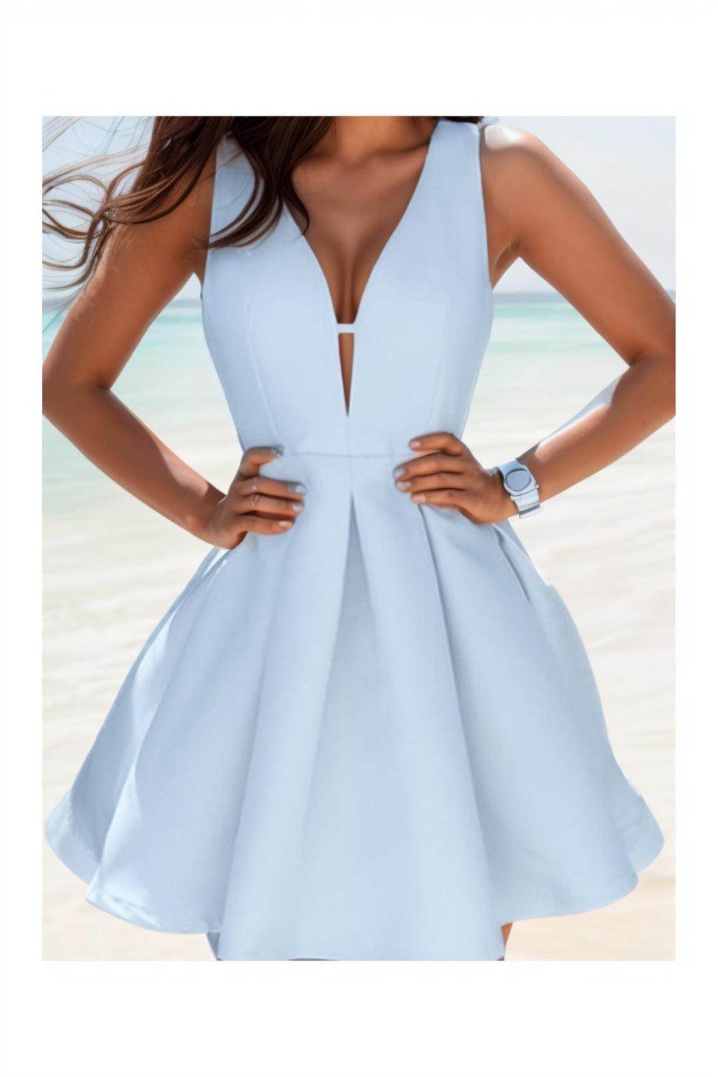 A-Line Knee Length Satin Homecoming Dresses CS0531