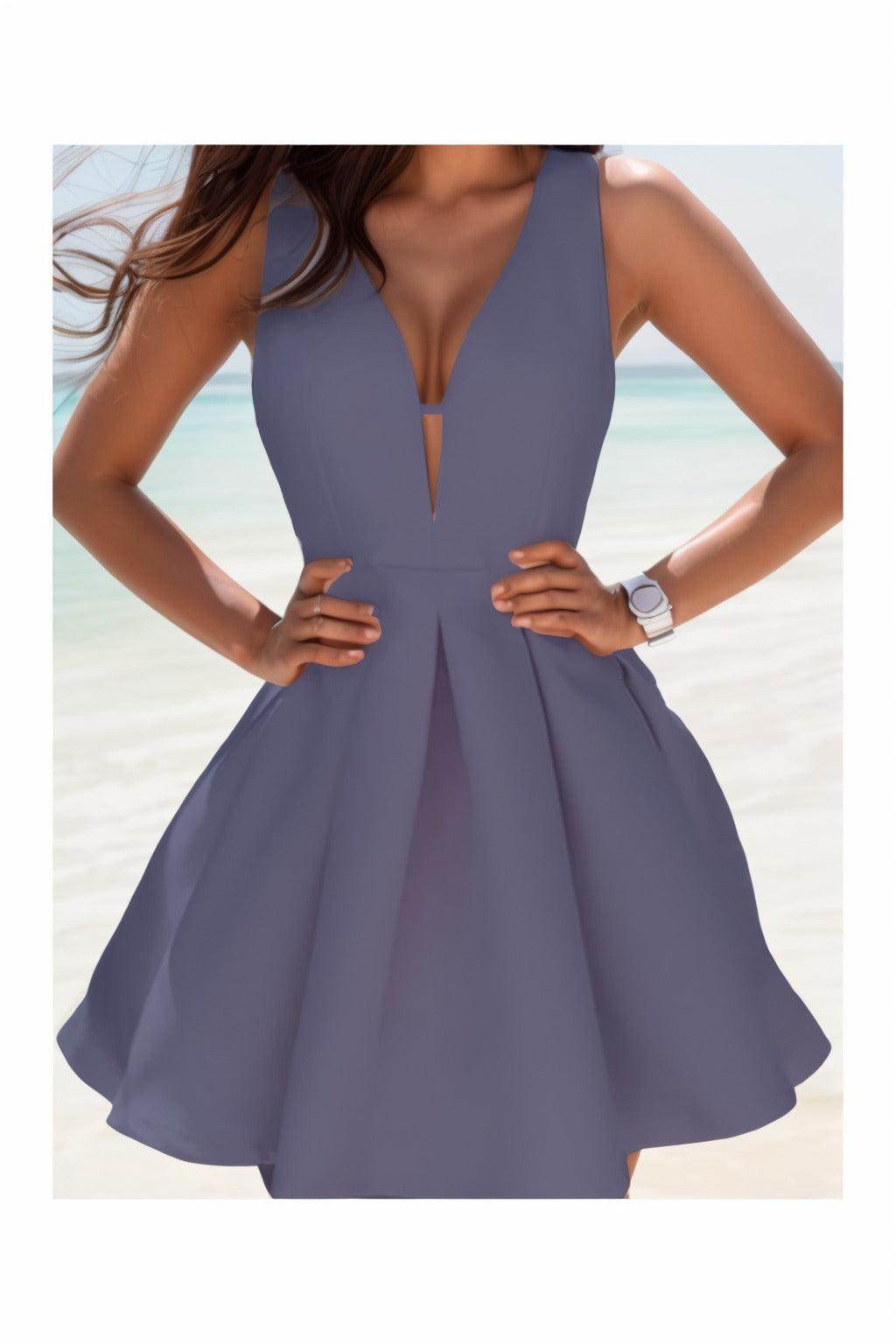A-Line Knee Length Satin Homecoming Dresses CS0531