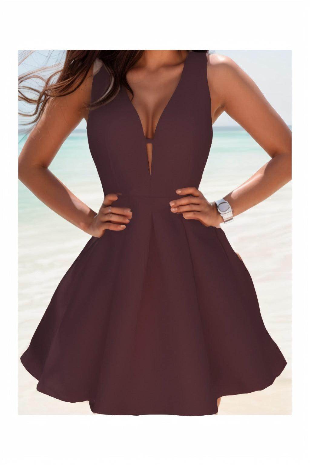 A-Line Knee Length Satin Homecoming Dresses CS0531