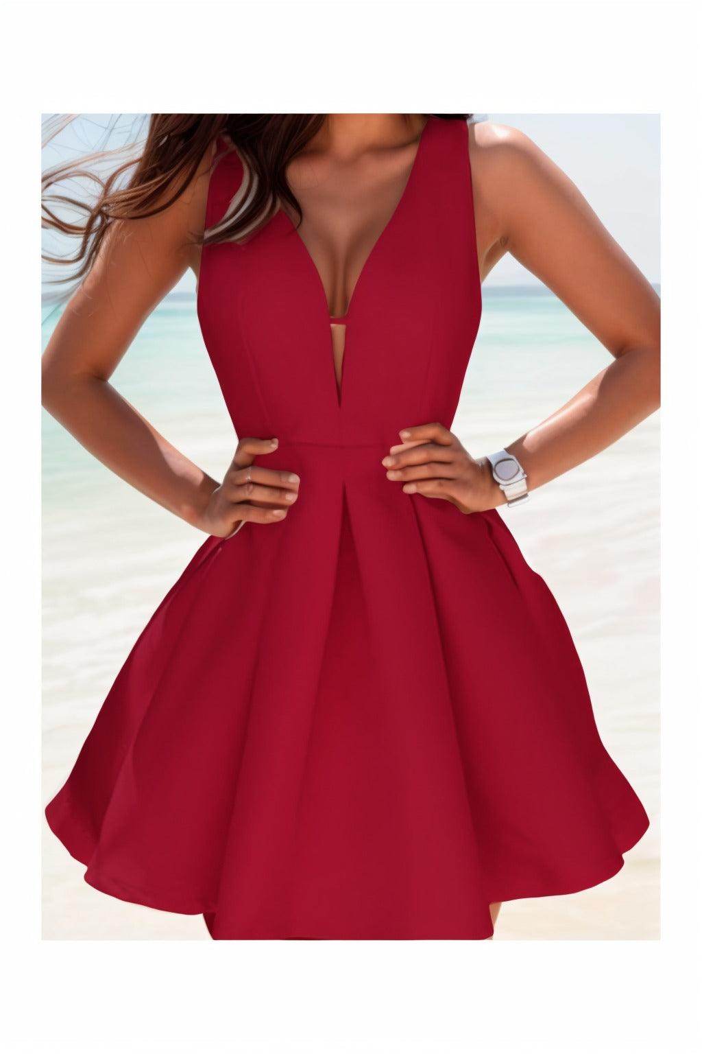 A-Line Knee Length Satin Homecoming Dresses CS0531