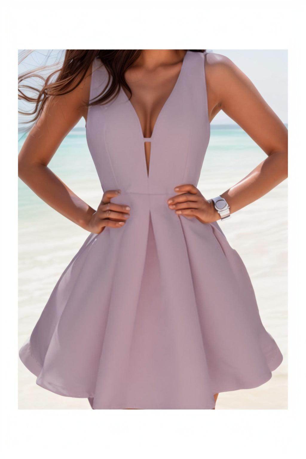 A-Line Knee Length Satin Homecoming Dresses CS0531