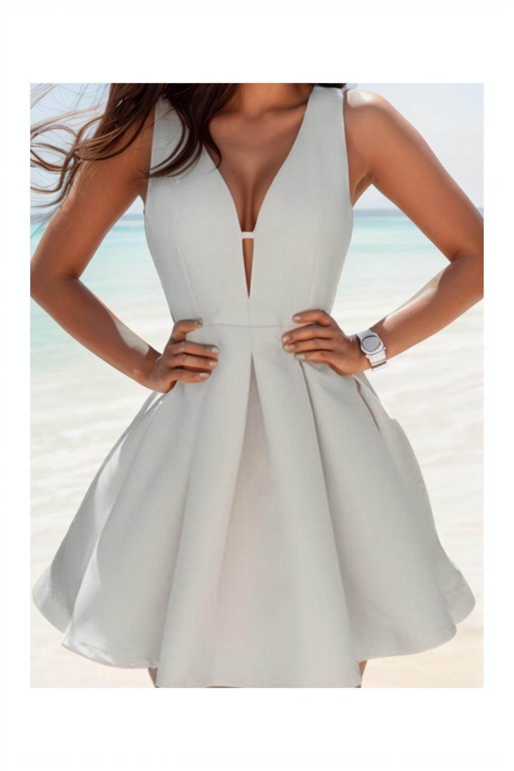 A-Line Knee Length Satin Homecoming Dresses CS0531