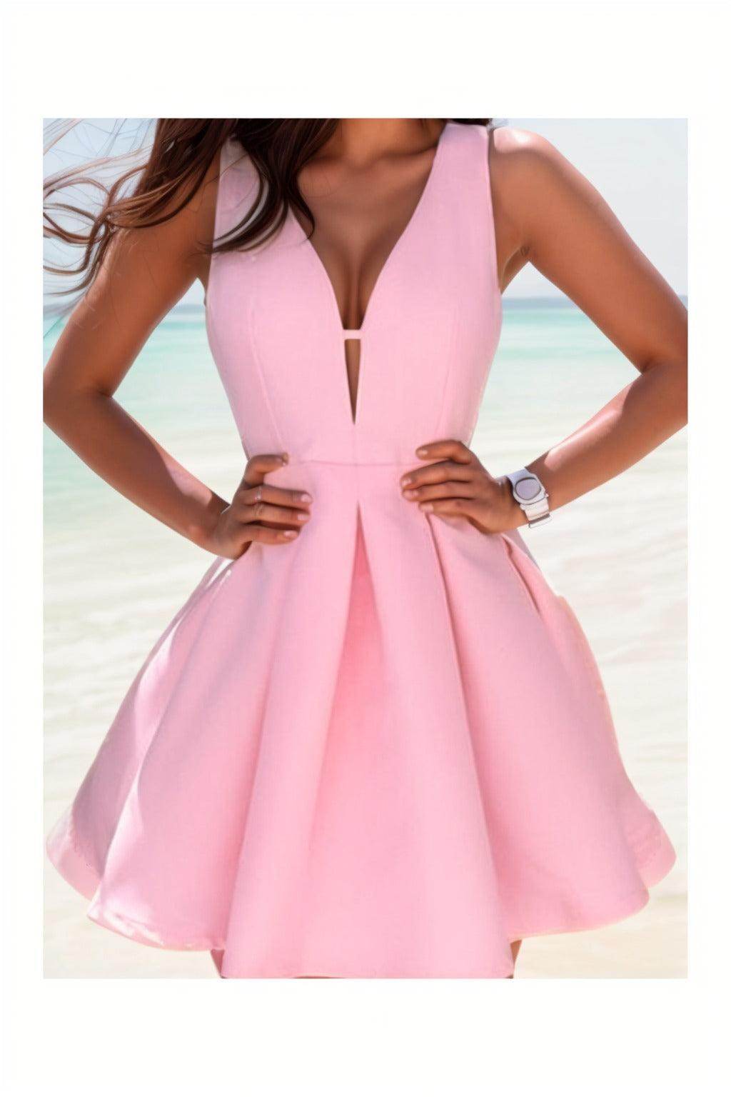 A-Line Knee Length Satin Homecoming Dresses CS0531