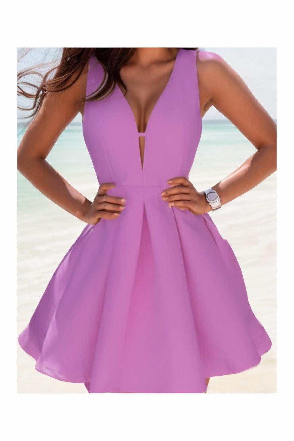 A-Line Knee Length Satin Homecoming Dresses CS0531