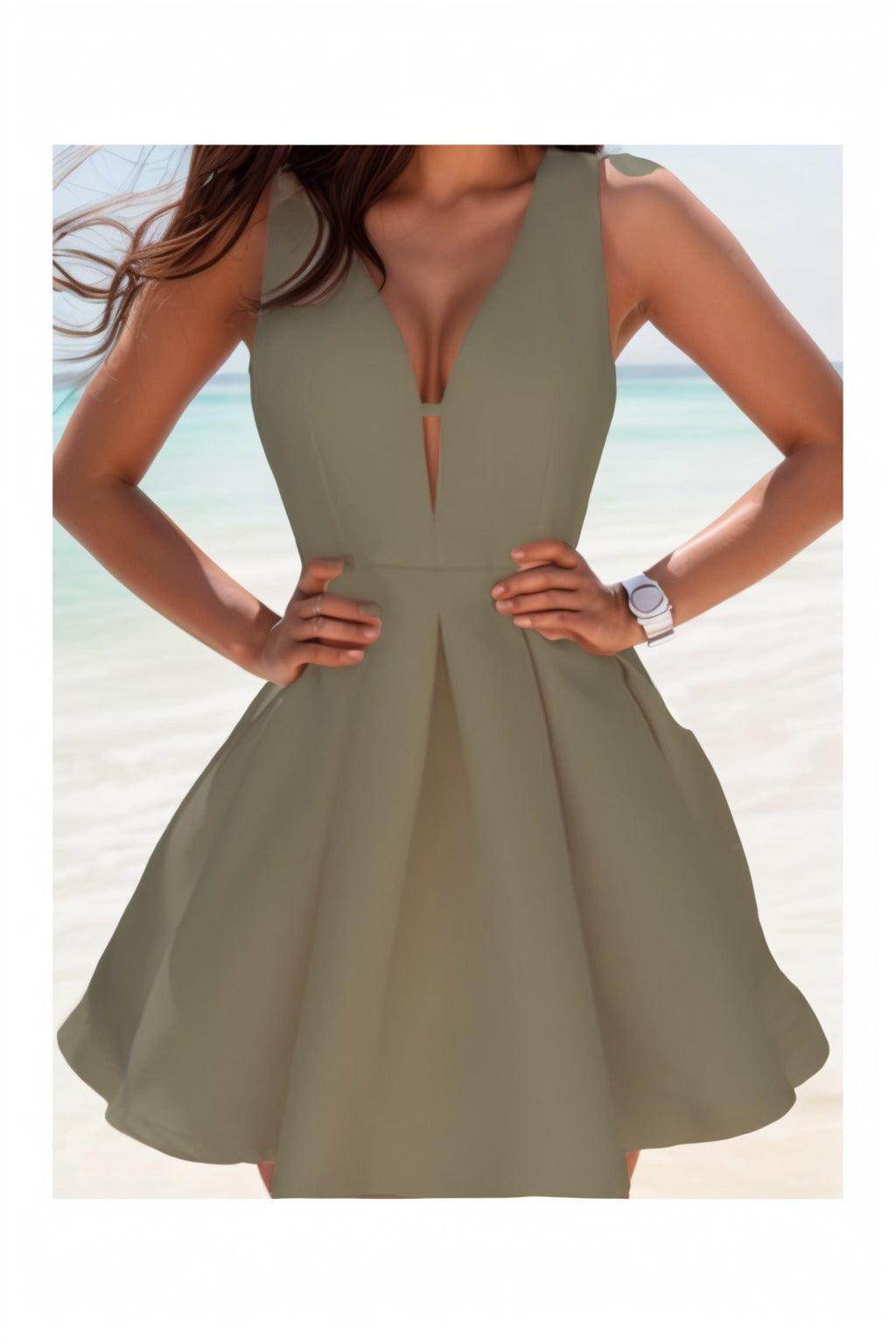 A-Line Knee Length Satin Homecoming Dresses CS0531