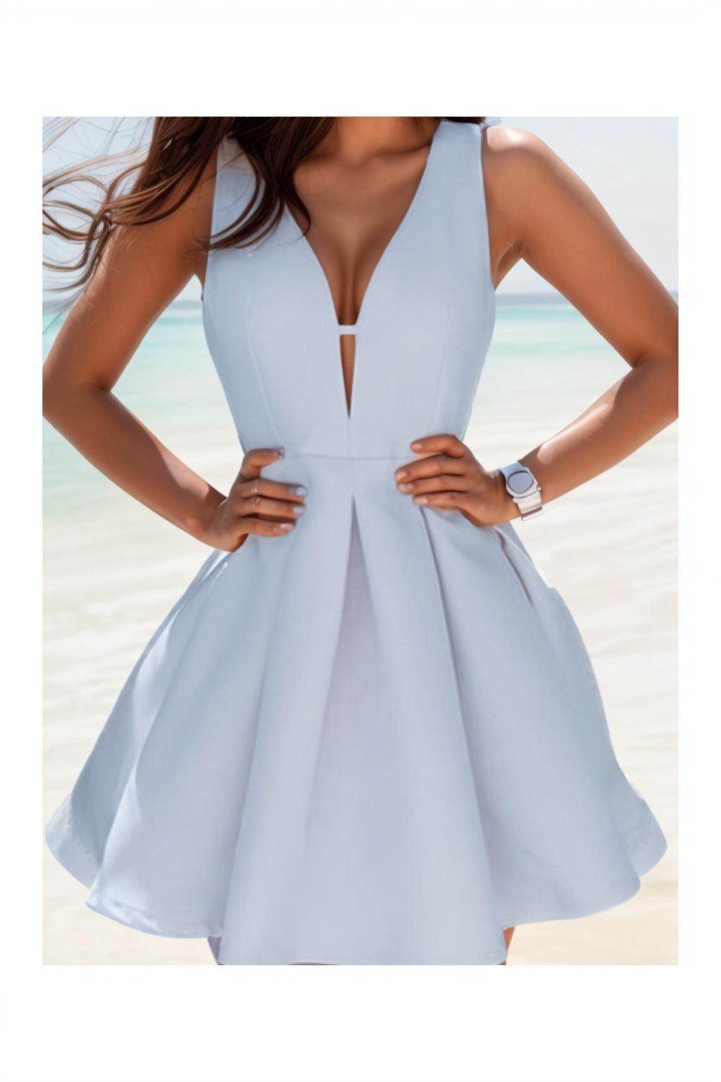 A-Line Knee Length Satin Homecoming Dresses CS0531