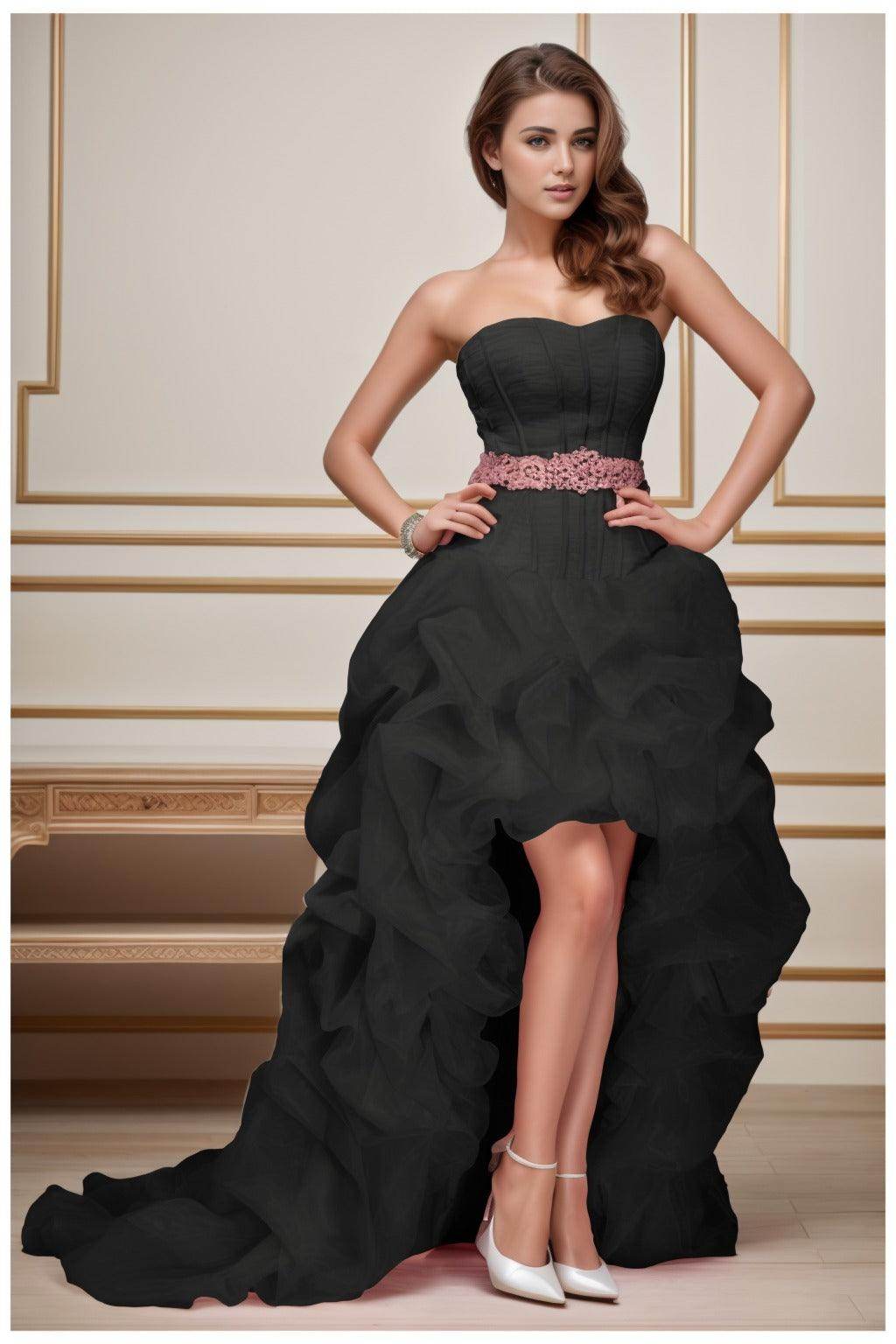 Ball Gown High-Low Organza Homecoming Dresses CS0534