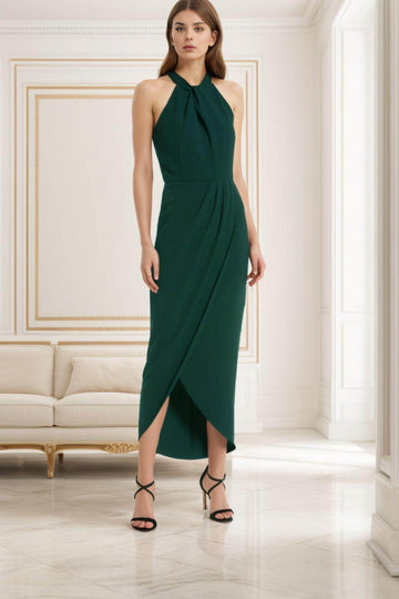 Sheath-Column High-Low Stretch Chiffon Graduation Dresses CS0537