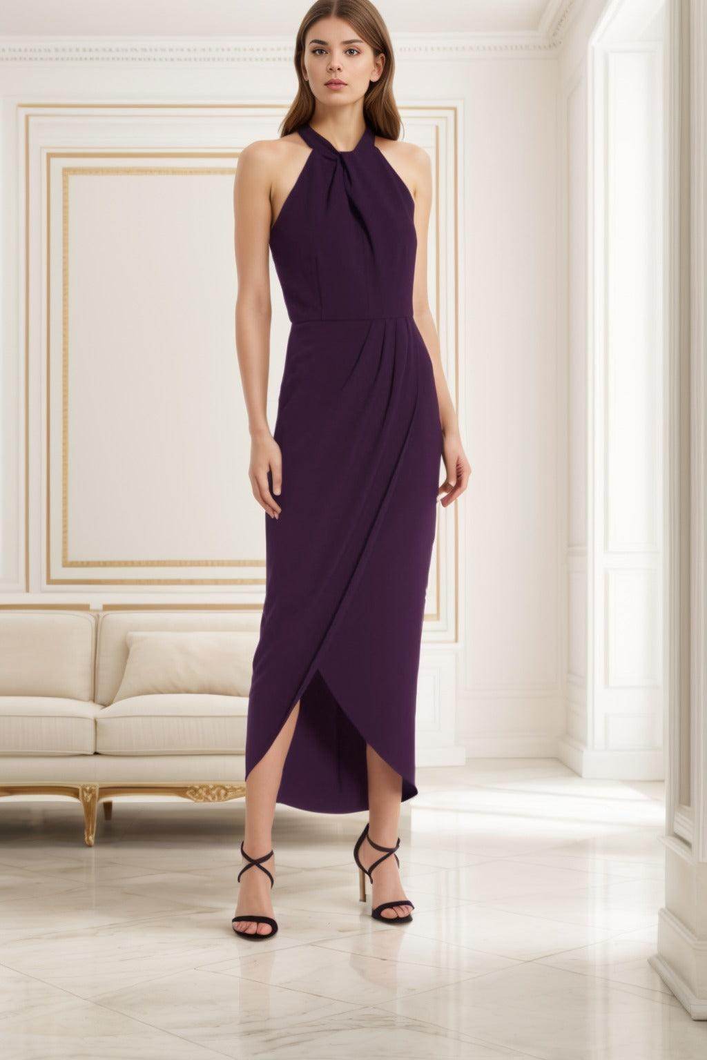Sheath-Column High-Low Stretch Chiffon Graduation Dresses CS0537