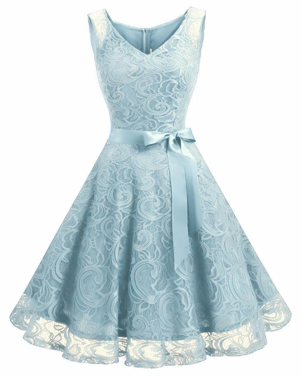 A-Line Knee Length Silk-Like Graduation Dresses CS0542