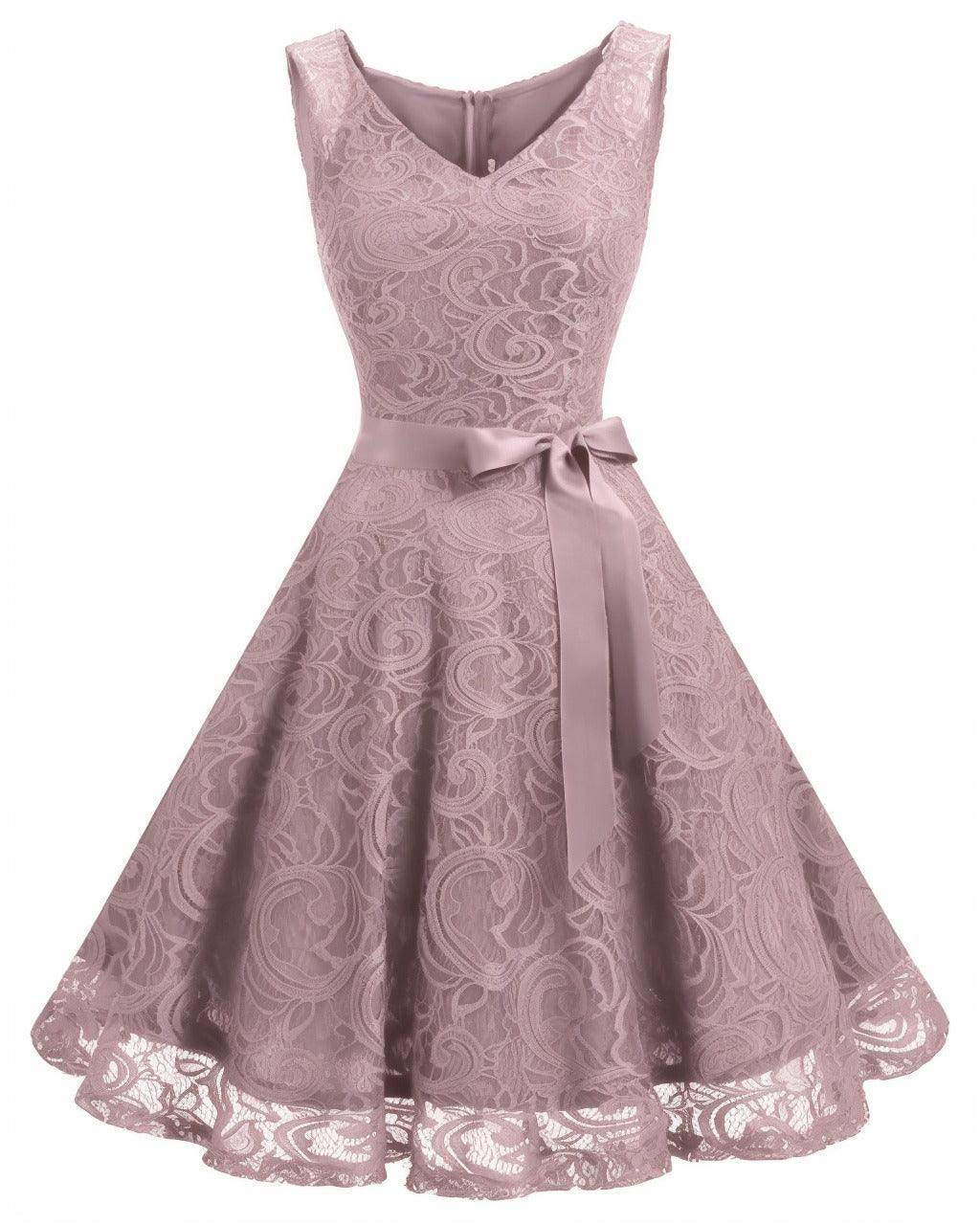 A-Line Knee Length Silk-Like Graduation Dresses CS0542
