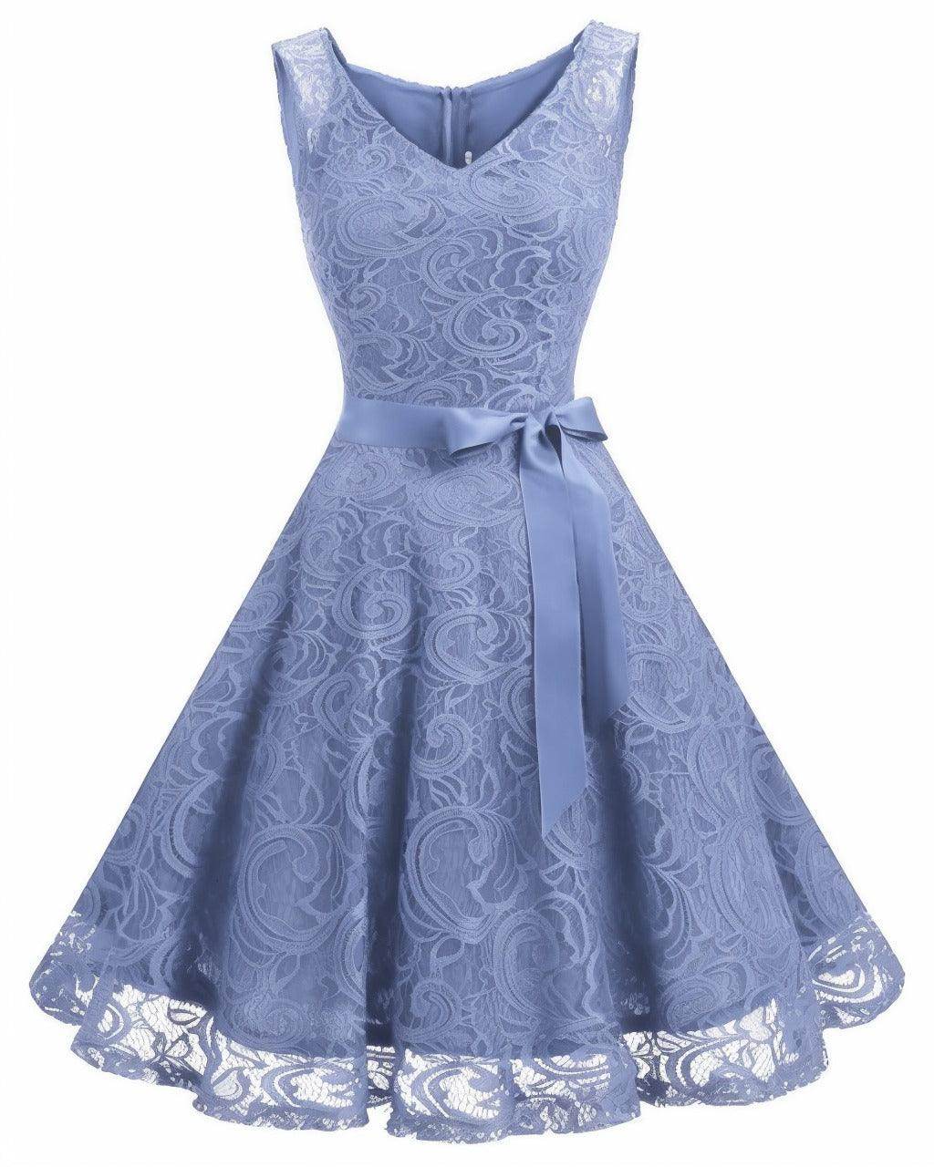 A-Line Knee Length Silk-Like Graduation Dresses CS0542
