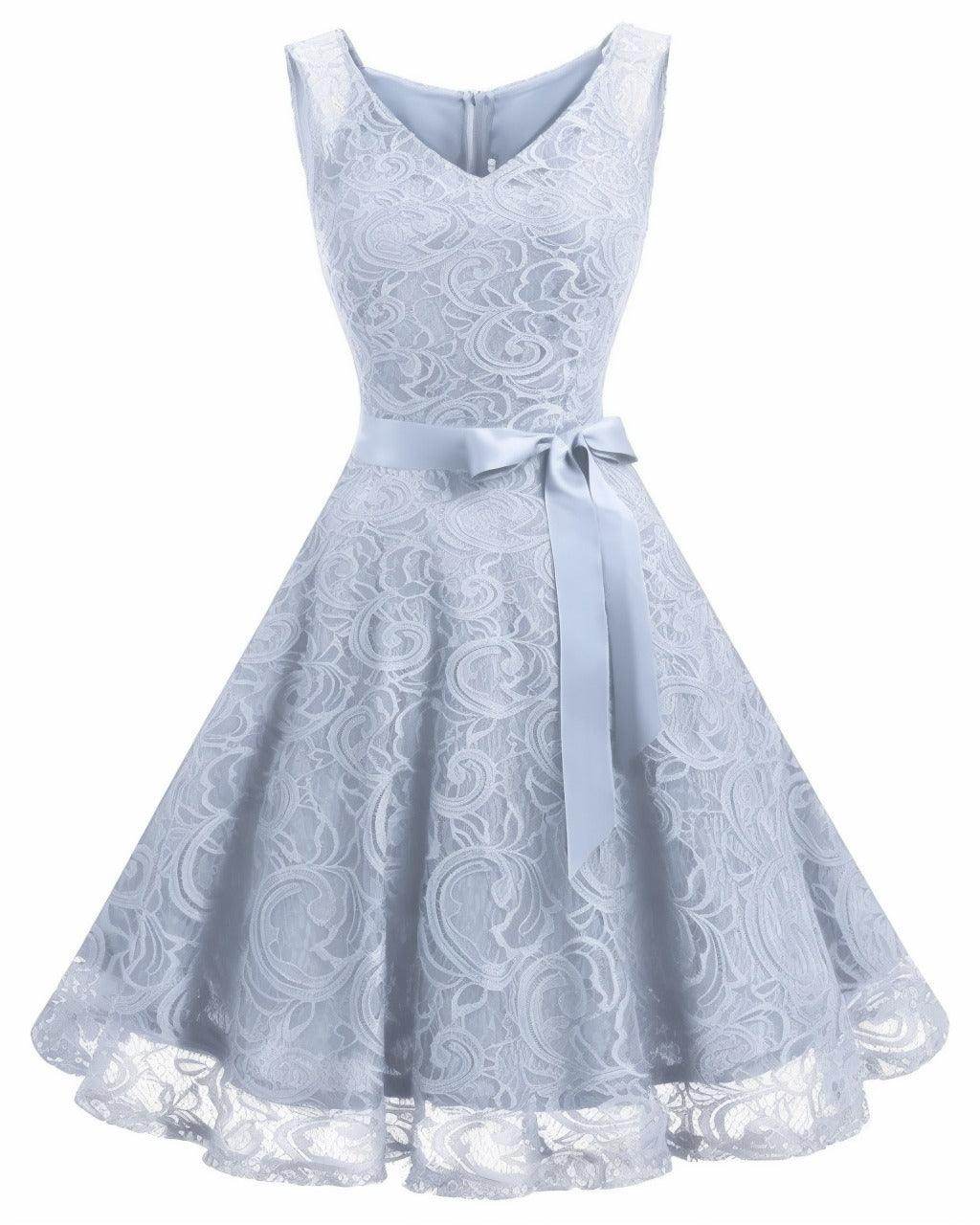 A-Line Knee Length Silk-Like Graduation Dresses CS0542