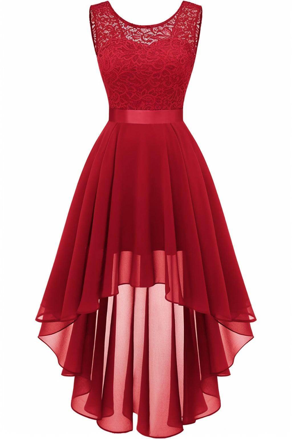 Asymmetrical High-Low Chiffon Graduation Dresses CS0543