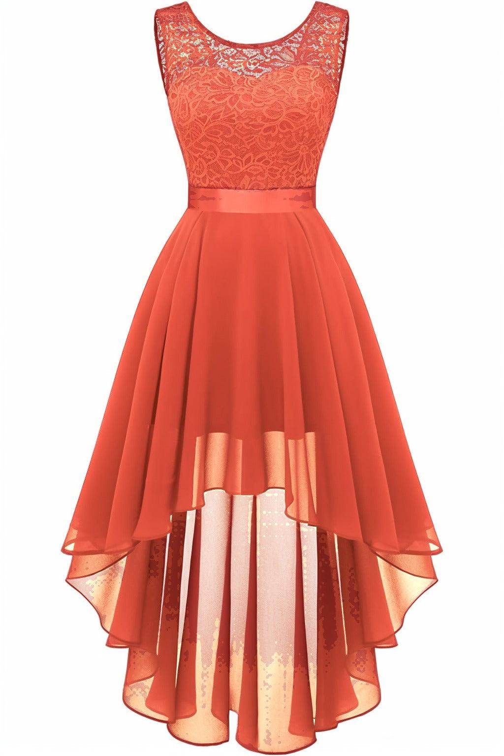 Asymmetrical High-Low Chiffon Graduation Dresses CS0543