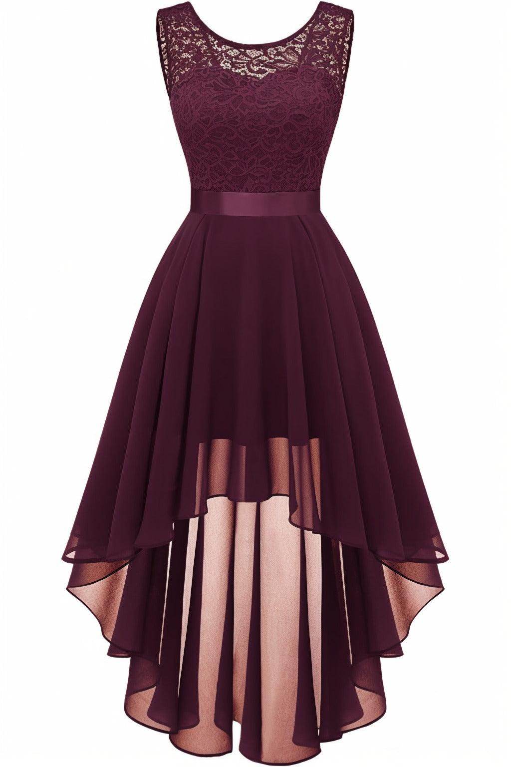 Asymmetrical High-Low Chiffon Graduation Dresses CS0543