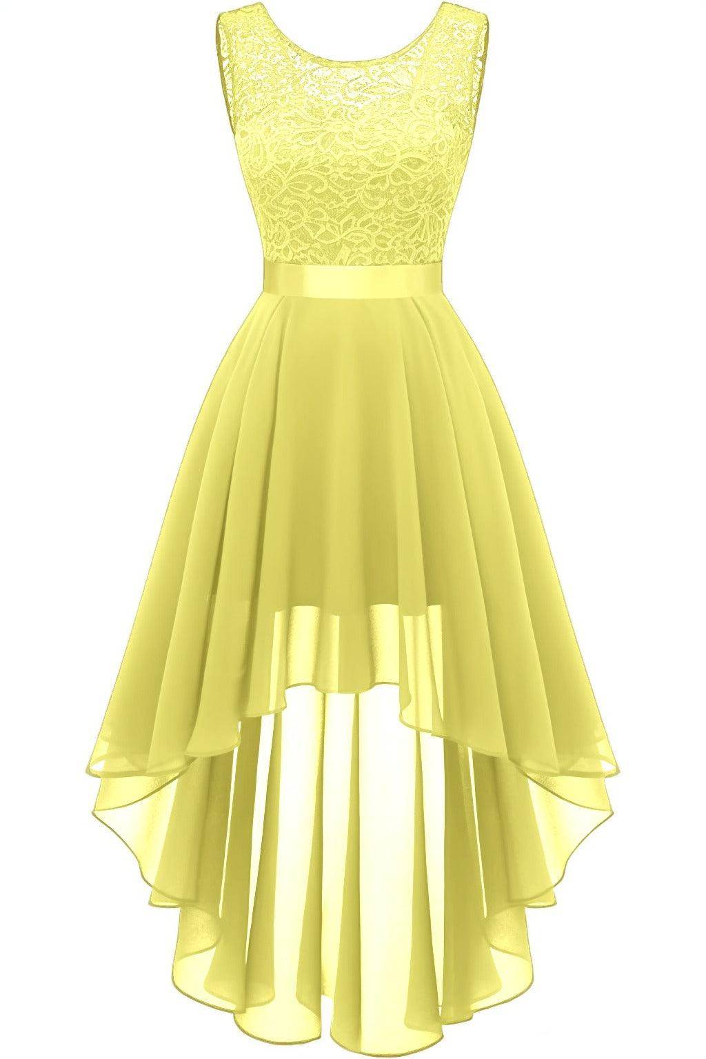 Asymmetrical High-Low Chiffon Graduation Dresses CS0543