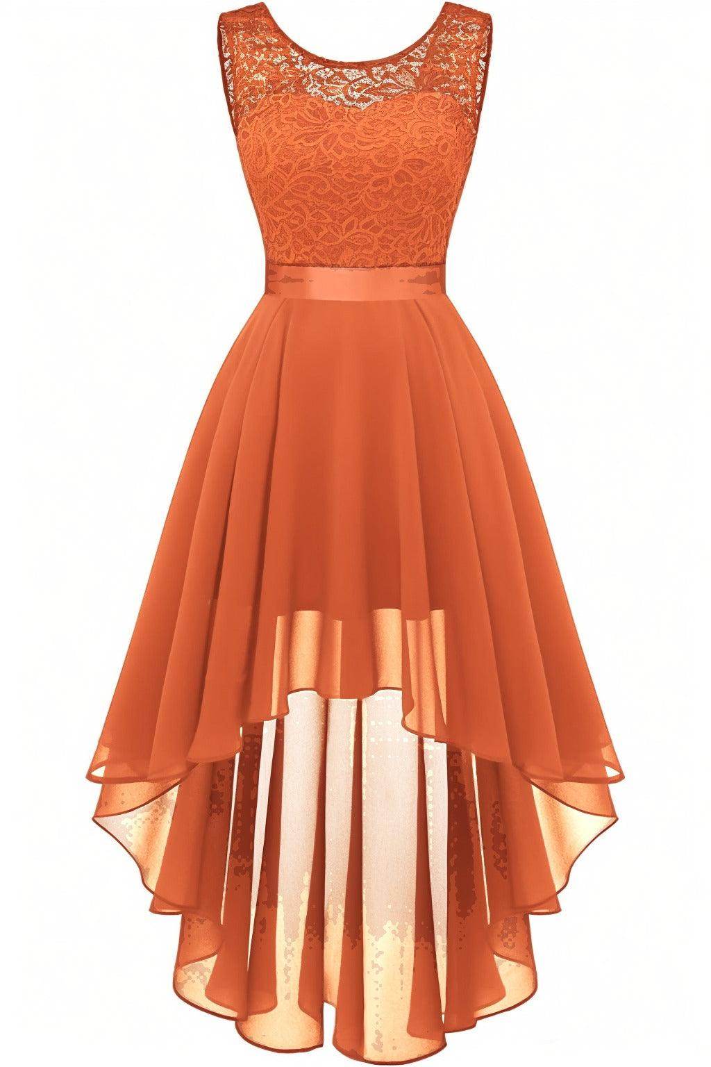 Asymmetrical High-Low Chiffon Graduation Dresses CS0543