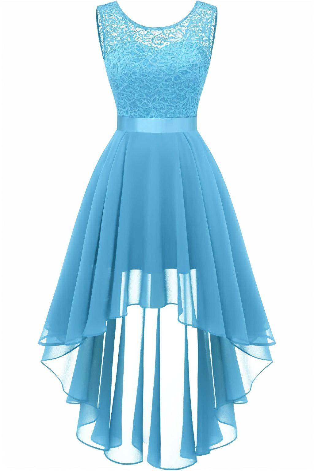 Asymmetrical High-Low Chiffon Graduation Dresses CS0543