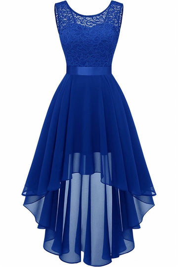 Asymmetrical High-Low Chiffon Graduation Dresses CS0543