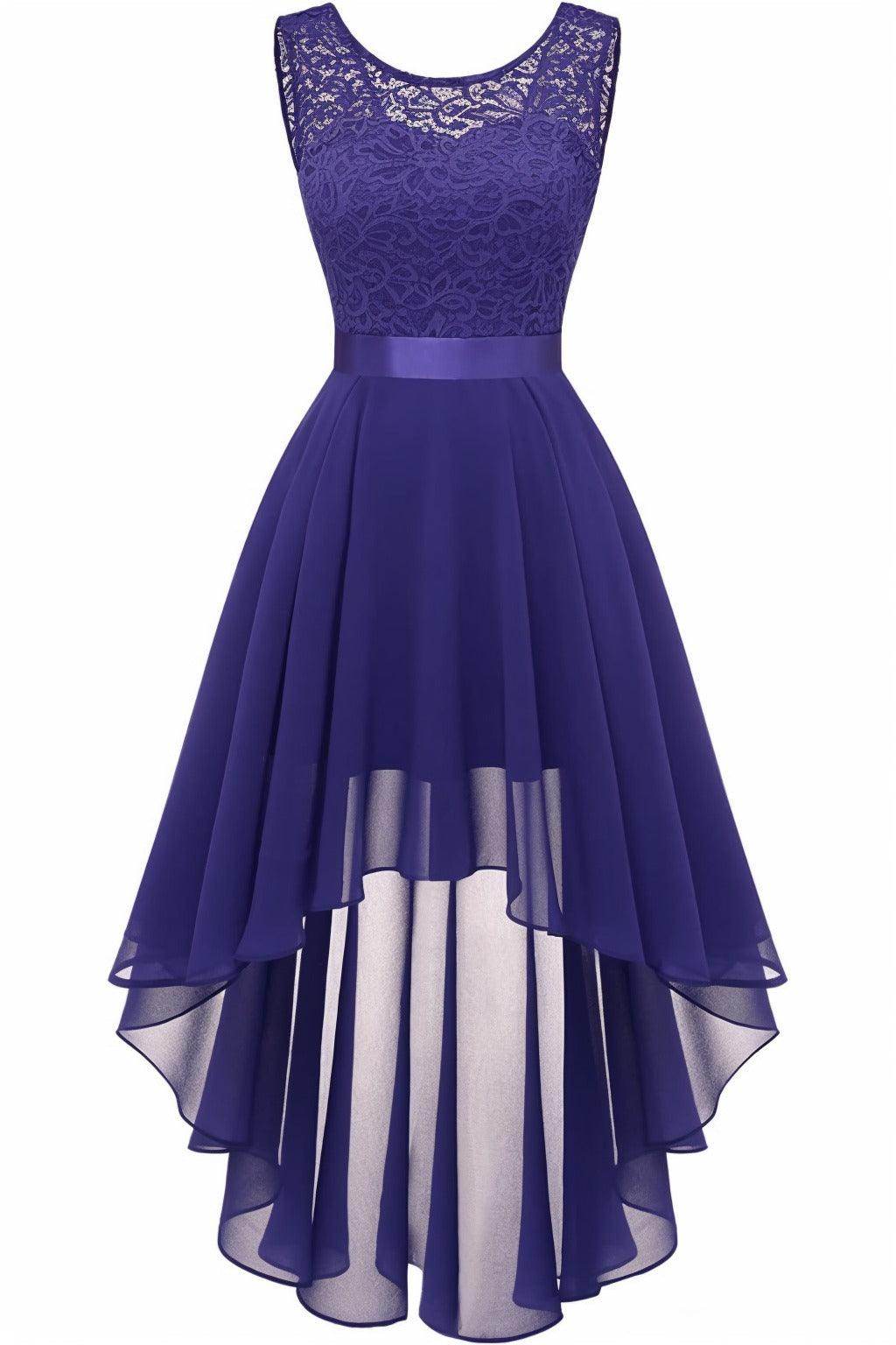 Asymmetrical High-Low Chiffon Graduation Dresses CS0543