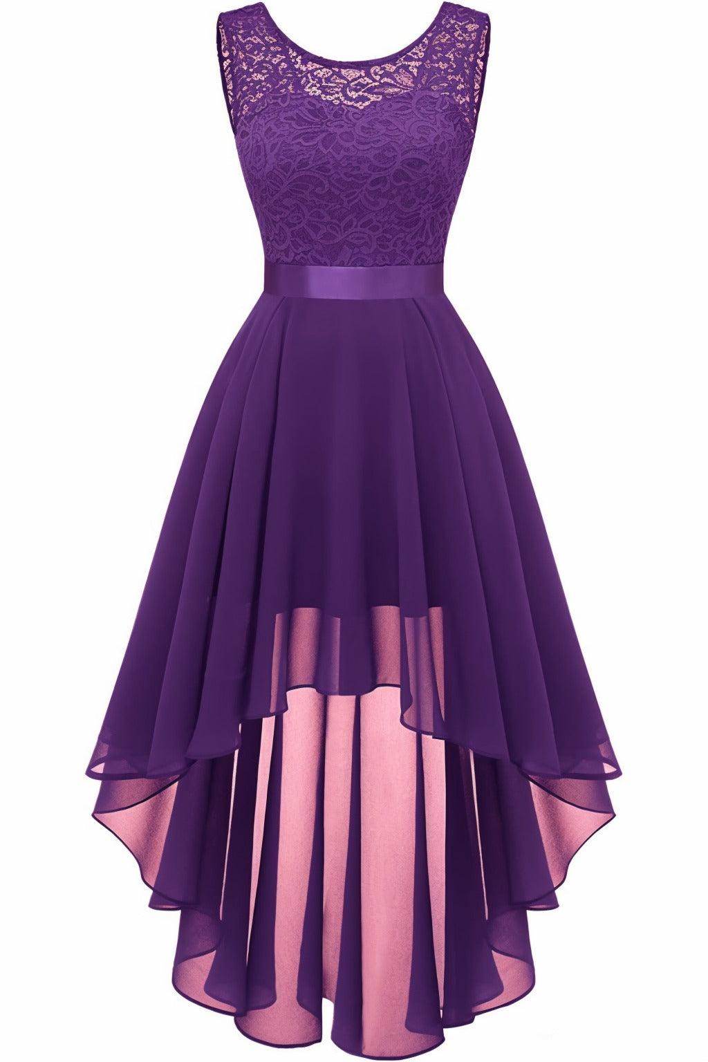 Asymmetrical High-Low Chiffon Graduation Dresses CS0543