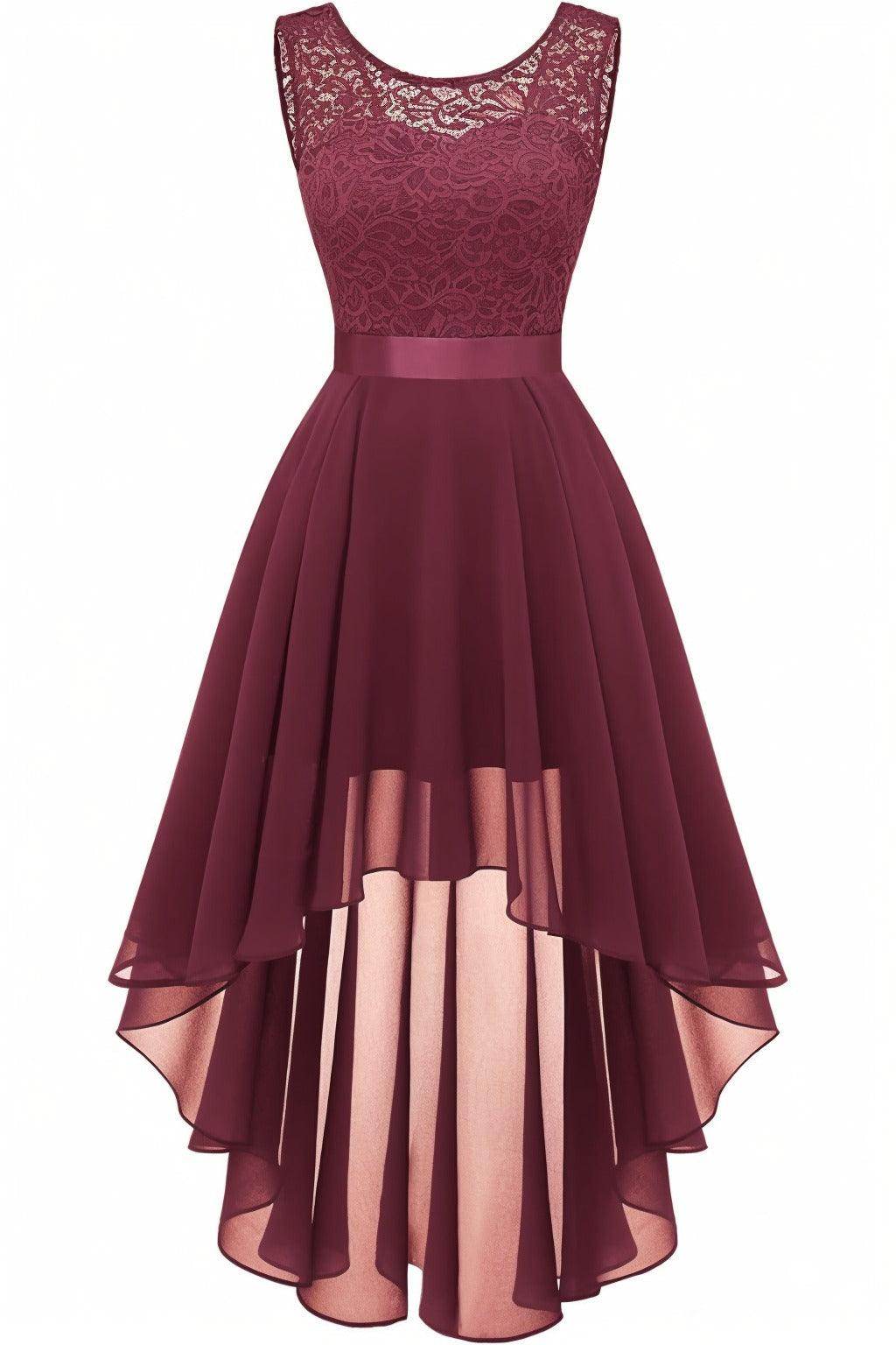 Asymmetrical High-Low Chiffon Graduation Dresses CS0543