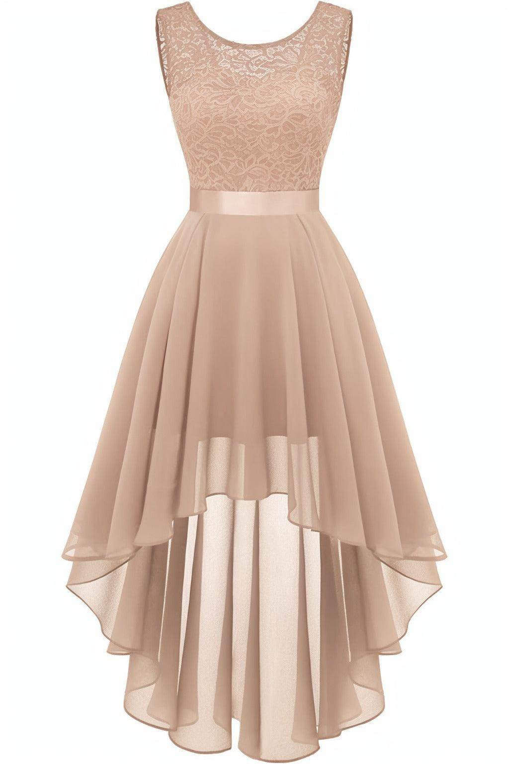 Asymmetrical High-Low Chiffon Graduation Dresses CS0543