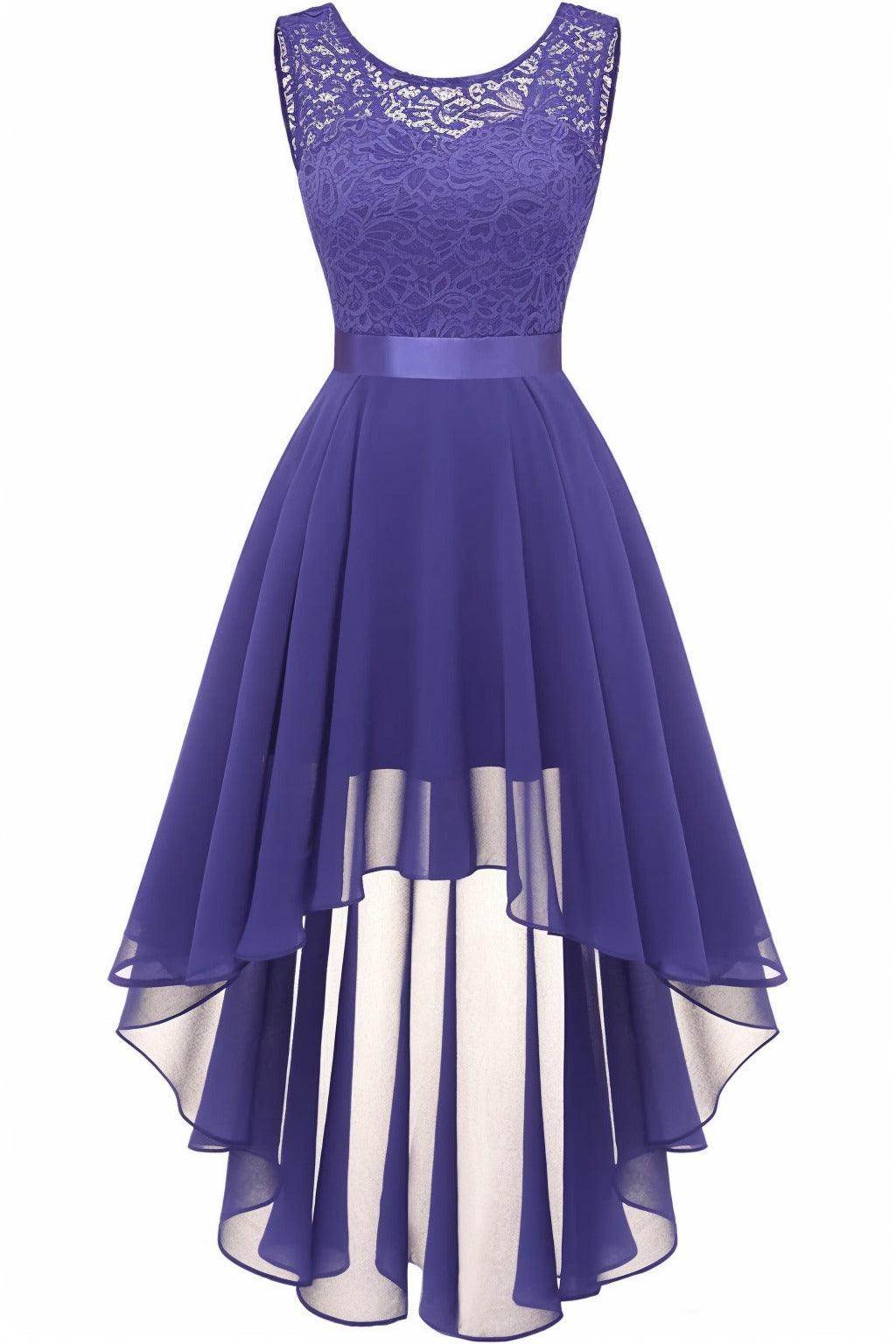 Asymmetrical High-Low Chiffon Graduation Dresses CS0543