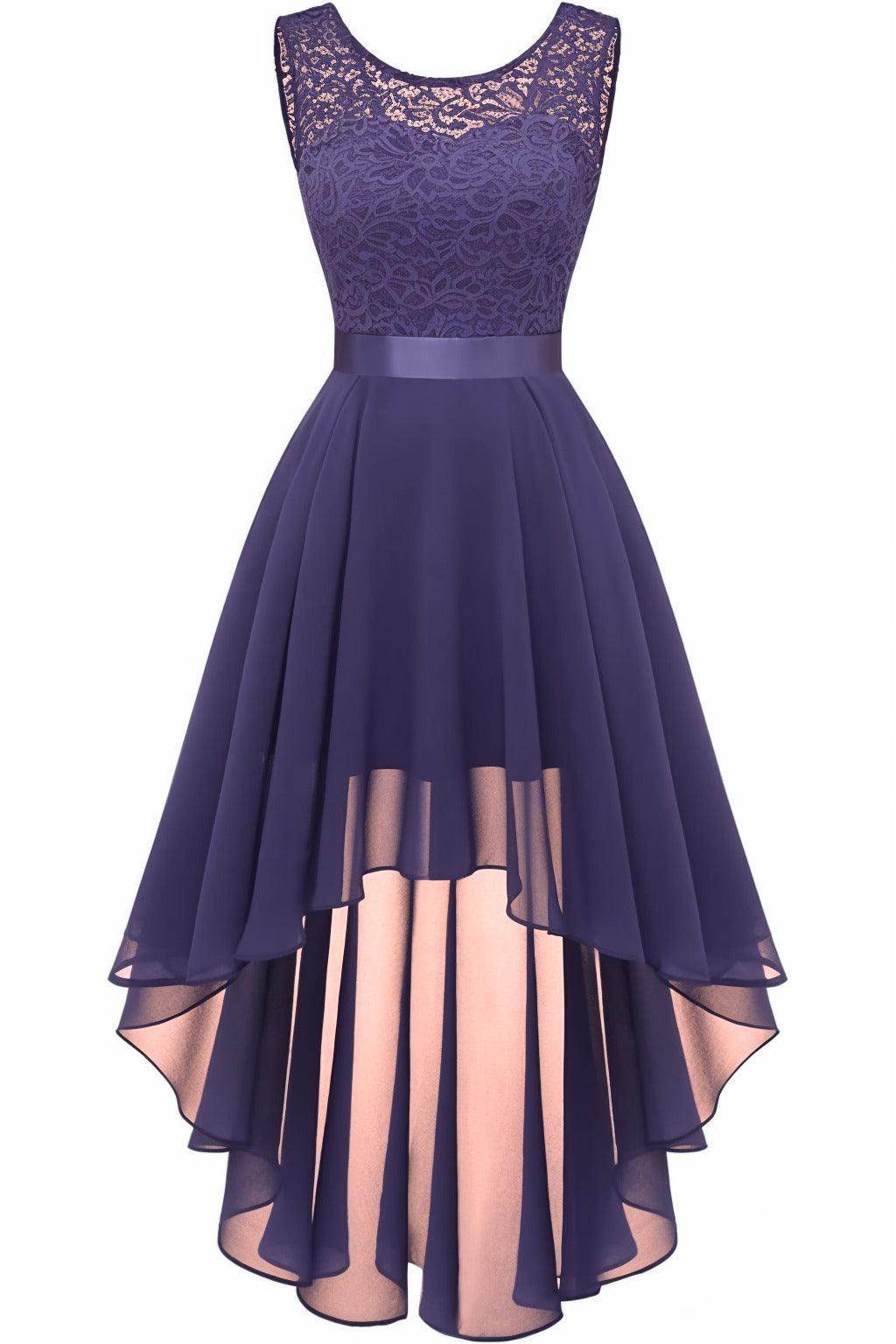Asymmetrical High-Low Chiffon Graduation Dresses CS0543