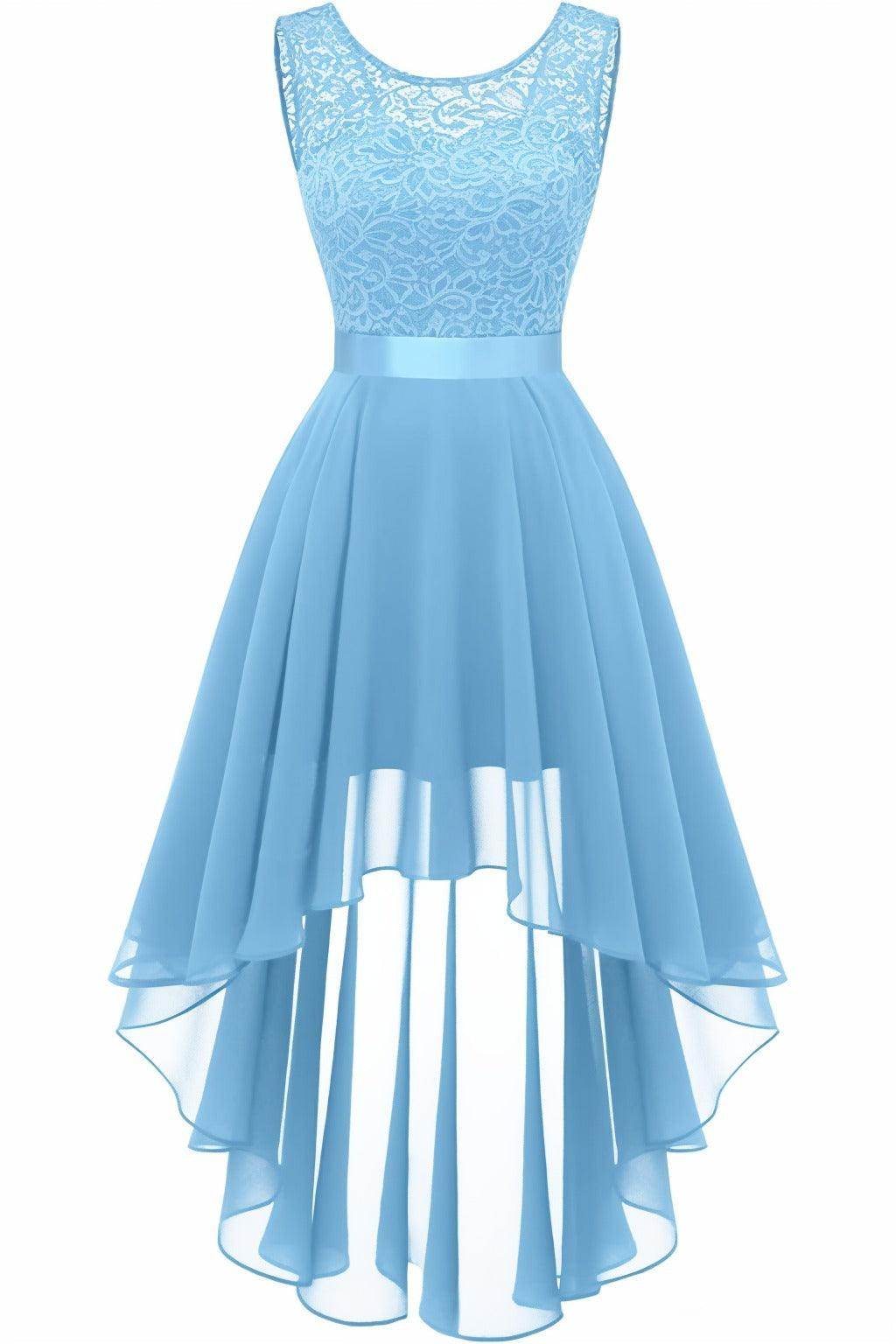 Asymmetrical High-Low Chiffon Graduation Dresses CS0543