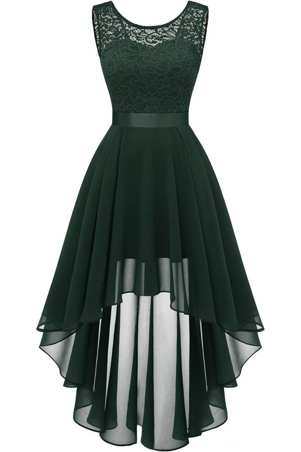 Asymmetrical High-Low Chiffon Graduation Dresses CS0543