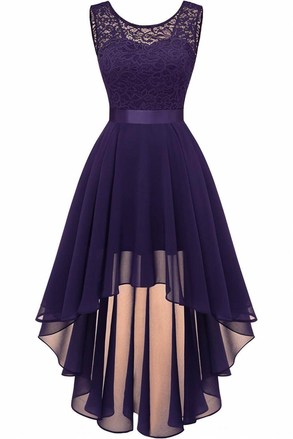Asymmetrical High-Low Chiffon Graduation Dresses CS0543