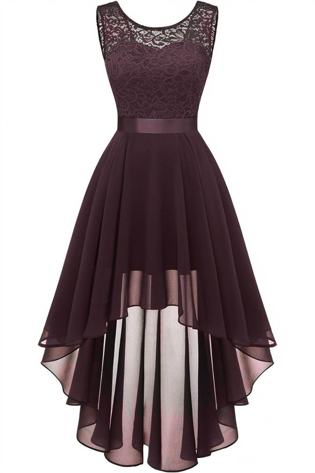 Asymmetrical High-Low Chiffon Graduation Dresses CS0543