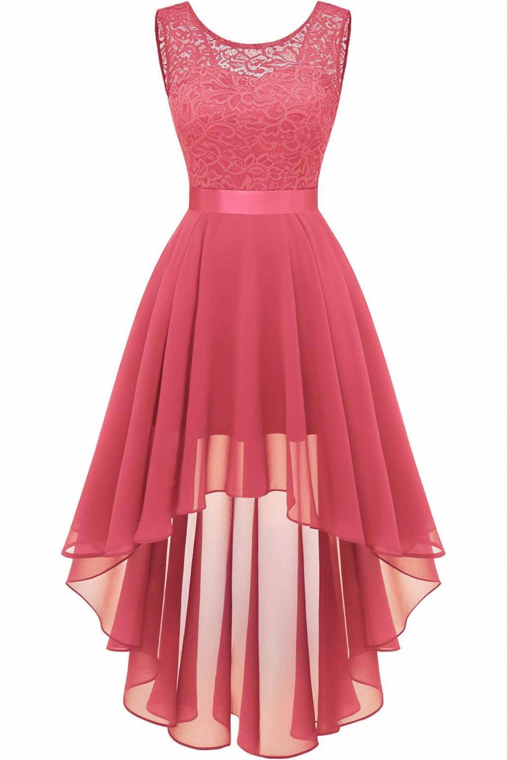 Asymmetrical High-Low Chiffon Graduation Dresses CS0543